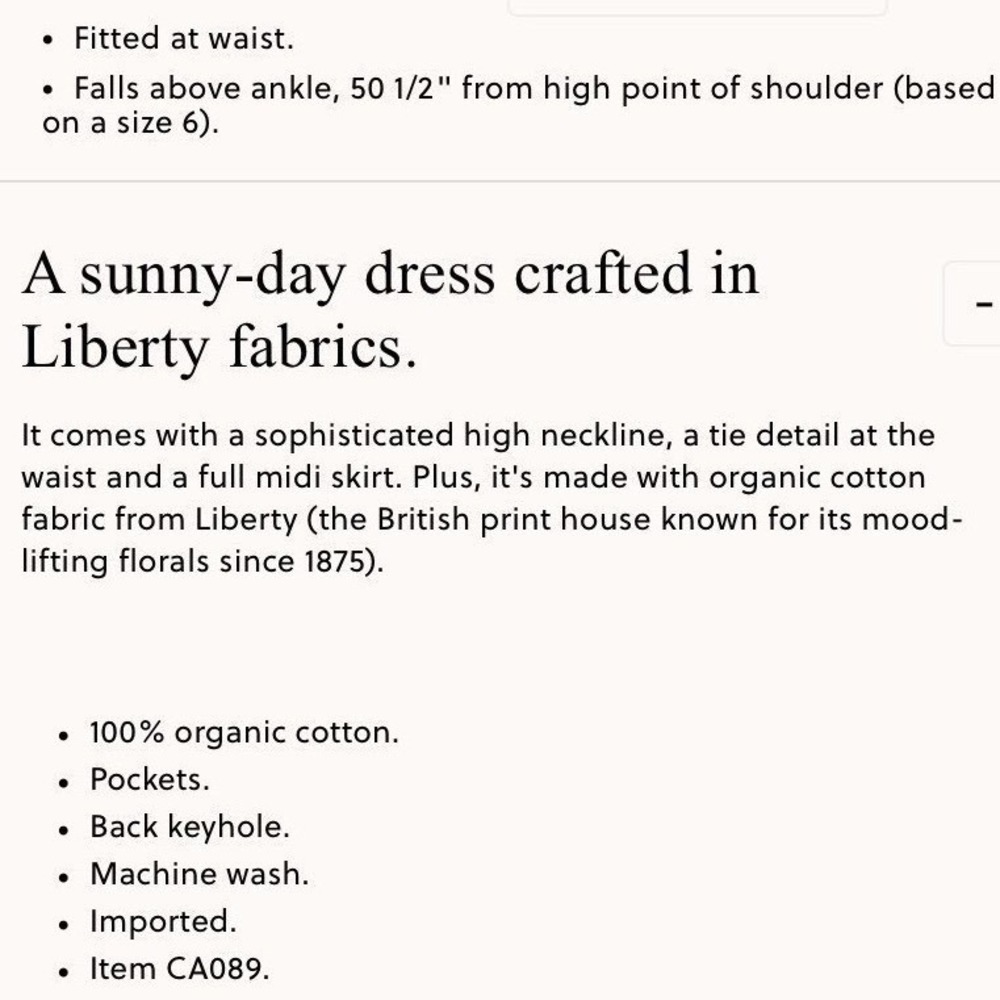 J. CREW Pink Floral Tie-Waist Halter Midi Dress L Liberty Ellie Organic Cotton - Picture 16 of 16